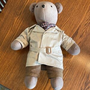 North American Bear Company vintage Humphrey Beargart Teddy Bear w/Trench Coat
